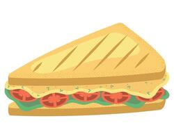 fresh sandwich fast food vector