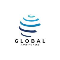 vector de icono de logotipo de empresa global aislado