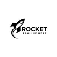 vector de icono de logotipo de cohete aislado