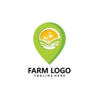 farm place logo icon vector isolated