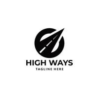 high ways logo icon vector isolated