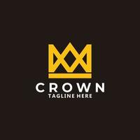 crown logo icon vector isolated