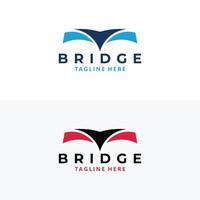 vector de icono de logotipo de puente aislado