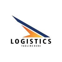 vector de icono de logotipo de logística aislado