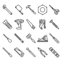 Tools and equipment icons set vector