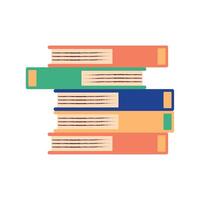 pile text books library vector