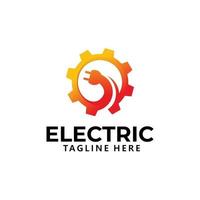 electric gear logo icon vector isolated