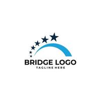 vector de icono de logotipo de puente aislado