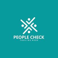 people check logo community icon isolated vector