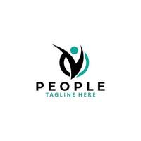 fit people logo icon vector isolated