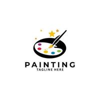 painting logo icon vector isolated