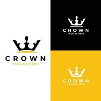 crown logo icon vector isolated