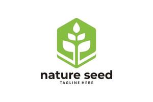 nature seed logo icon vector isolated