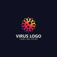 vector de icono de logotipo de virus aislado