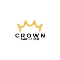 crown logo icon vector isolated