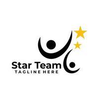 vector de icono de logotipo de equipo estrella aislado