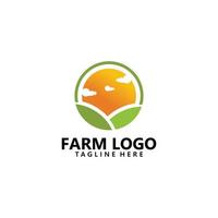 farm flower logo icon vector isolated