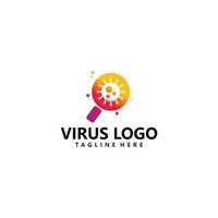 vector de icono de logotipo de virus aislado