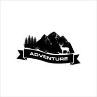 adventure logo template. outdoor sign and symbol. vector illustration.