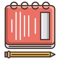 notebook icon, suitable for a wide range of digital creative projects. Happy creating. vector