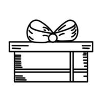 gift box illustration with bow vector