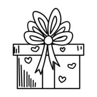 gift box illustration with bow vector