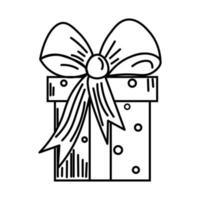 gift box illustration with bow vector