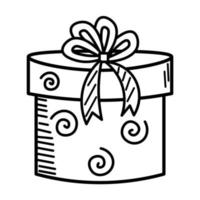 gift box illustration with bow vector