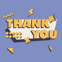 THANK YOU DESIGN LETTERING VECTOR