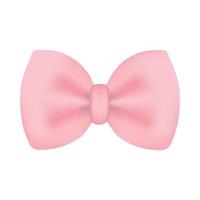 Vector illustration of a pink bow, realism