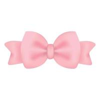 Vector illustration of a pink bow, realism