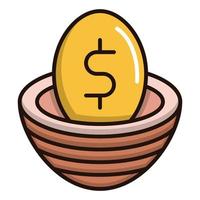 icono de huevo de dinero, adecuado para una amplia gama de proyectos creativos digitales. feliz creando. vector