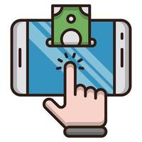 pay per click icon, suitable for a wide range of digital creative projects. Happy creating. vector