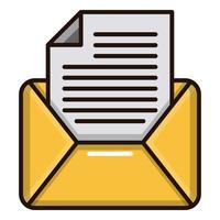 icono de correo, adecuado para una amplia gama de proyectos creativos digitales. feliz creando. vector