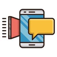 mobile marketing icon, suitable for a wide range of digital creative projects. Happy creating. vector