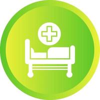 icono de vector de cama de hospital