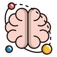 icono de cerebro, adecuado para una amplia gama de proyectos creativos digitales. feliz creando. vector