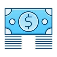 icono de paquete de dinero, adecuado para una amplia gama de proyectos creativos digitales. feliz creando. vector