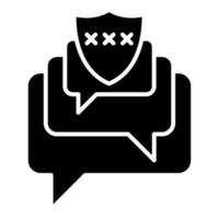 Safe conversation icon, suitable for a wide range of digital creative projects. Happy creating. vector