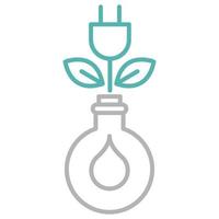 icono de energía verde, adecuado para una amplia gama de proyectos creativos digitales. feliz creando. vector