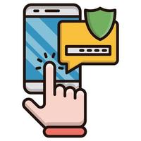 Mobile Security icon, suitable for a wide range of digital creative projects. Happy creating. vector