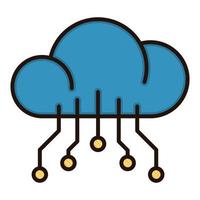 cloud technology icon, suitable for a wide range of digital creative projects. Happy creating. vector