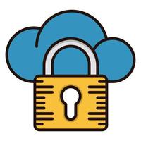 cloud security icon, suitable for a wide range of digital creative projects. Happy creating. vector