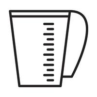 icono de taza medidora, adecuado para una amplia gama de proyectos creativos digitales. feliz creando. vector