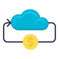online money icon, suitable for a wide range of digital creative projects. Happy creating. vector