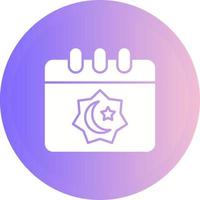 icono de vector de calendario islámico