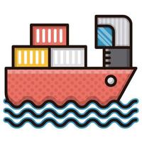 cargo ship icon, suitable for a wide range of digital creative projects. Happy creating. vector