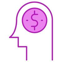 money thinking icon, suitable for a wide range of digital creative projects. Happy creating. vector