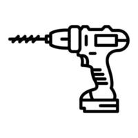 Electric drill icon, suitable for a wide range of digital creative projects. Happy creating. vector