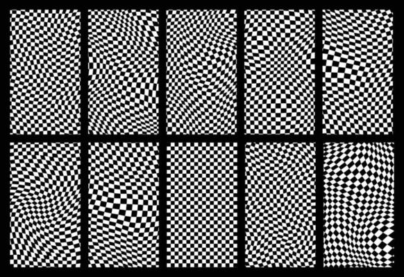 Groovy retro pattern background in psychedelic checkered backdrop style. A chessboard in a minimalist abstract design with a 60s 70s aesthetic vibe. hippie style y2k. funky print vector illustration